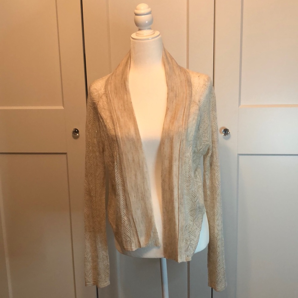 Cardigan-linen blend.